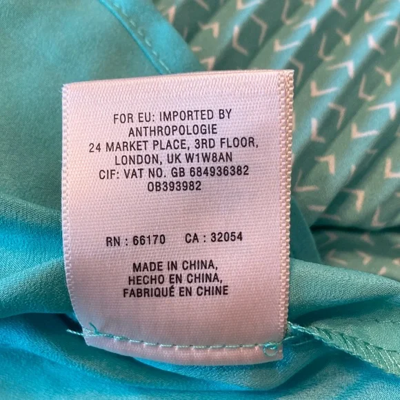 Maeve by Anthropology Midi Dress Women Size 8 Teal - Picture 13 of 14